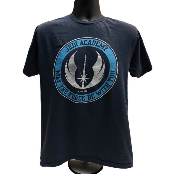 Star Wars Jedi Academy Logo T-Shirt Large Navy Blue - May The Force Be With You - Picture 1 of 7